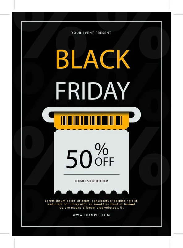 Black Friday Flyer - Bold Seasonal Sale Template - Impactful Marketing Design for Promotions and Retail Campaigns