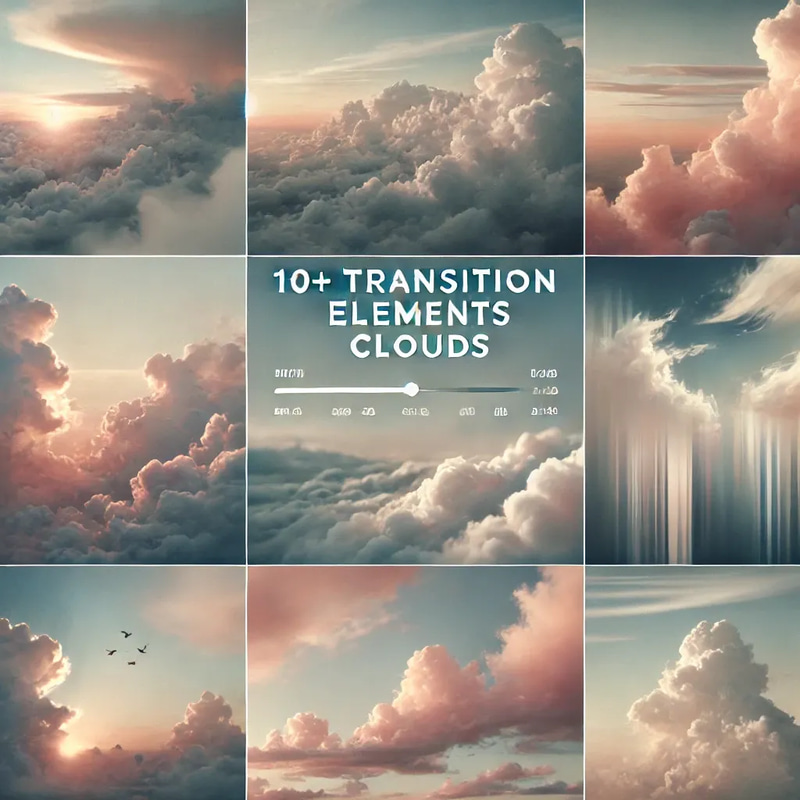 FlowShift Studio 10+ Transition Elements Clouds - Cinematic Video Transitions and Visual Effects for Dynamic Storytelling
