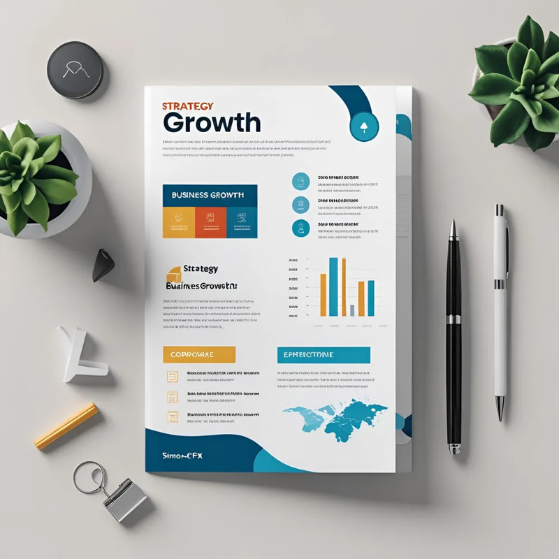Strategy Brochure Business Growth Layout by Simon-CPX - Multipurpose Marketing Brochure Template for Commercial Success and Brand Impact
