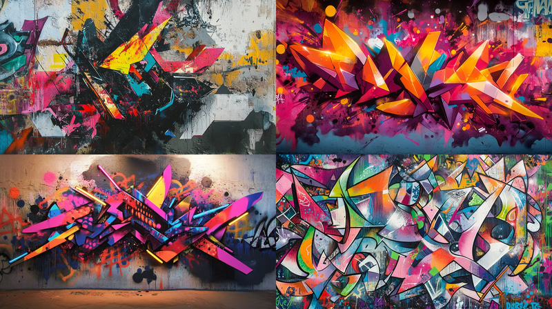 Fragmented Wild Style - Dynamic Wild Style Graffiti Art for Urban Creators and Street Art Projects