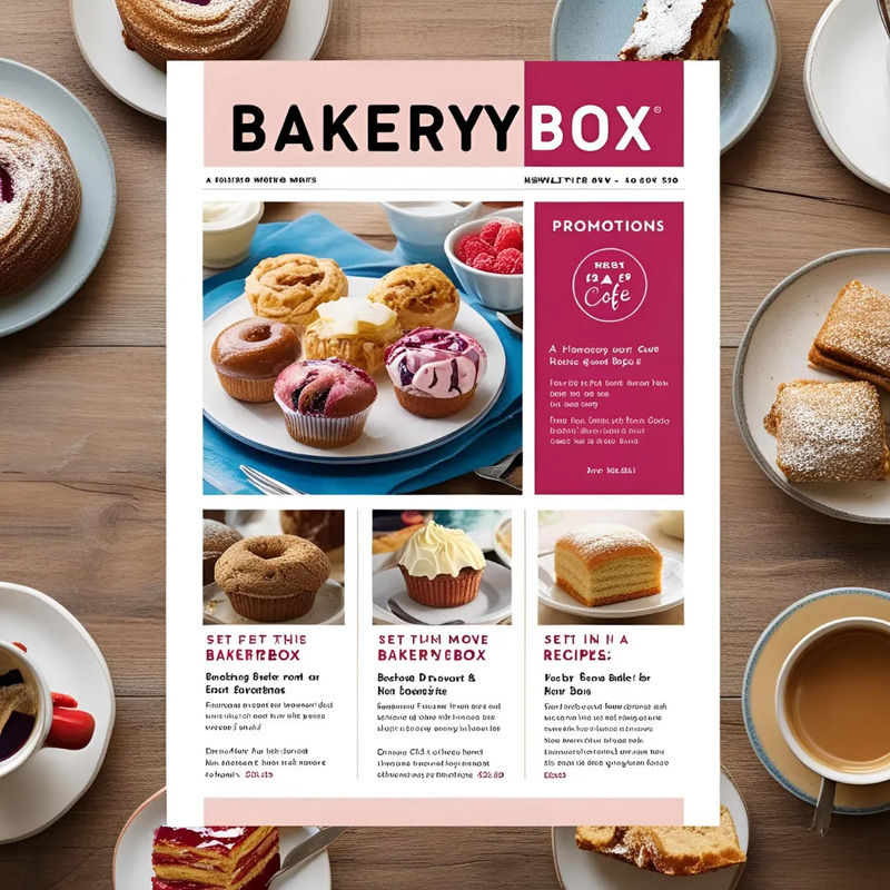 BakeryBox Bakery Newsletter Layout - Clean Email Template for Engaging Bakery Communications and Customer Retention