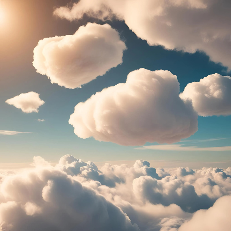 Fluffy Cloudscape Brushes - Soft, Airy Digital Brushes for Dreamy Cloud Art and Photo Editing