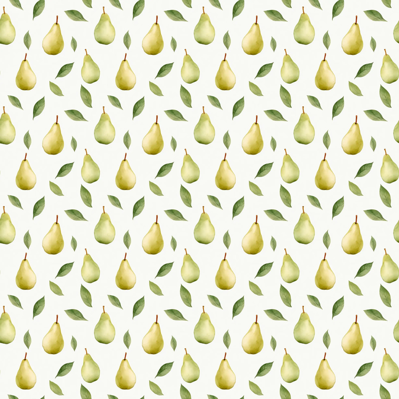 Pear Skin Watercolor Patterns - Eco-Friendly Botanical Textures for Creative Design and Print Projects